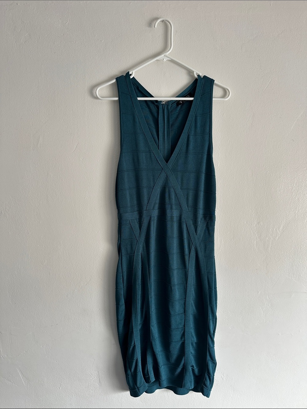 Guess Teal Sleeveless V-Neck Midi Dress